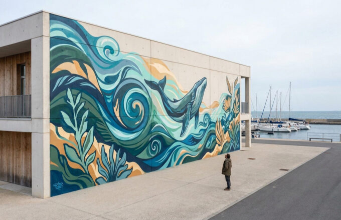Street art : Mãs sublime l&rsquo;école de voile de La Turballe